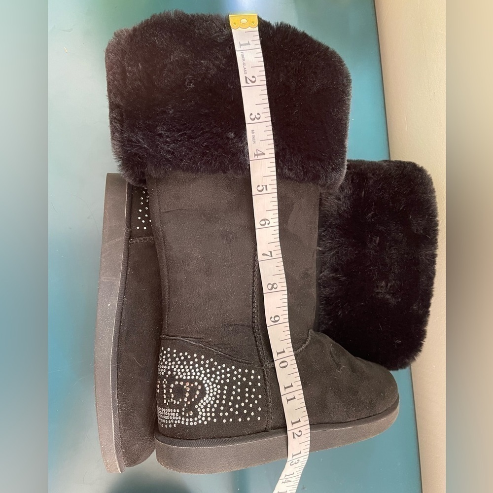 WOMEN'S SIZE 6 M JUICY COUTURE 12" FAUX FUR SUEDE WINTER FASHION BOOTS - Picture 7 of 8